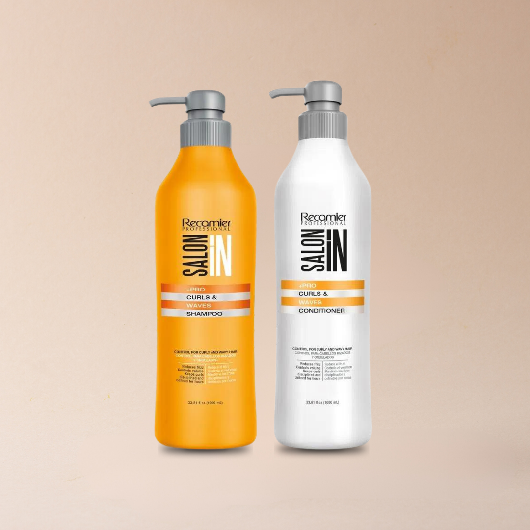 Kit Shampoo y Acondicionador CURLS & WAVES SALON IN 1000ml